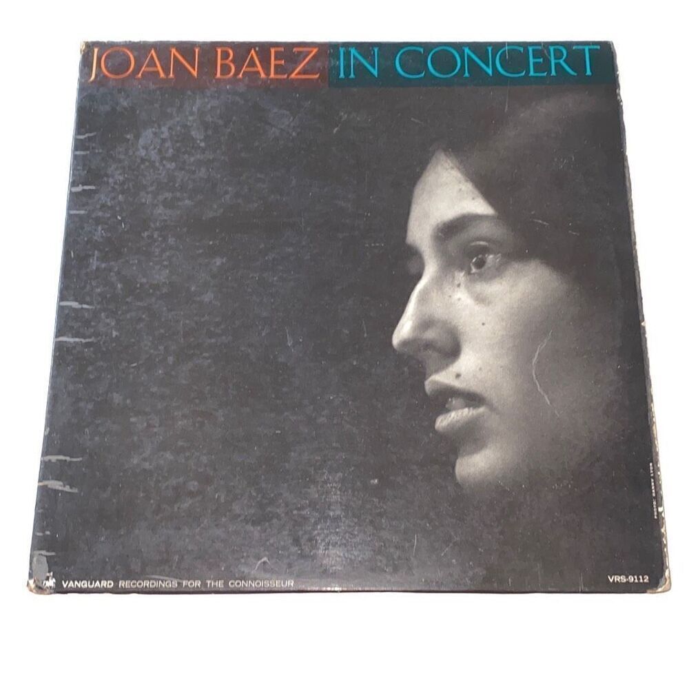 Joan Baez In Concert Vintage LP Vinyl Record 1962 Vanguard First Press G/G